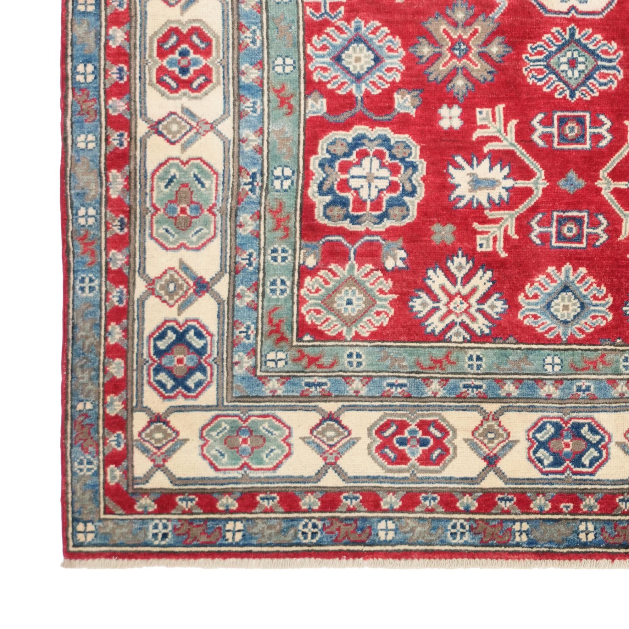 5' 3 x 6' 8 Hand Knotted Kazak Rug