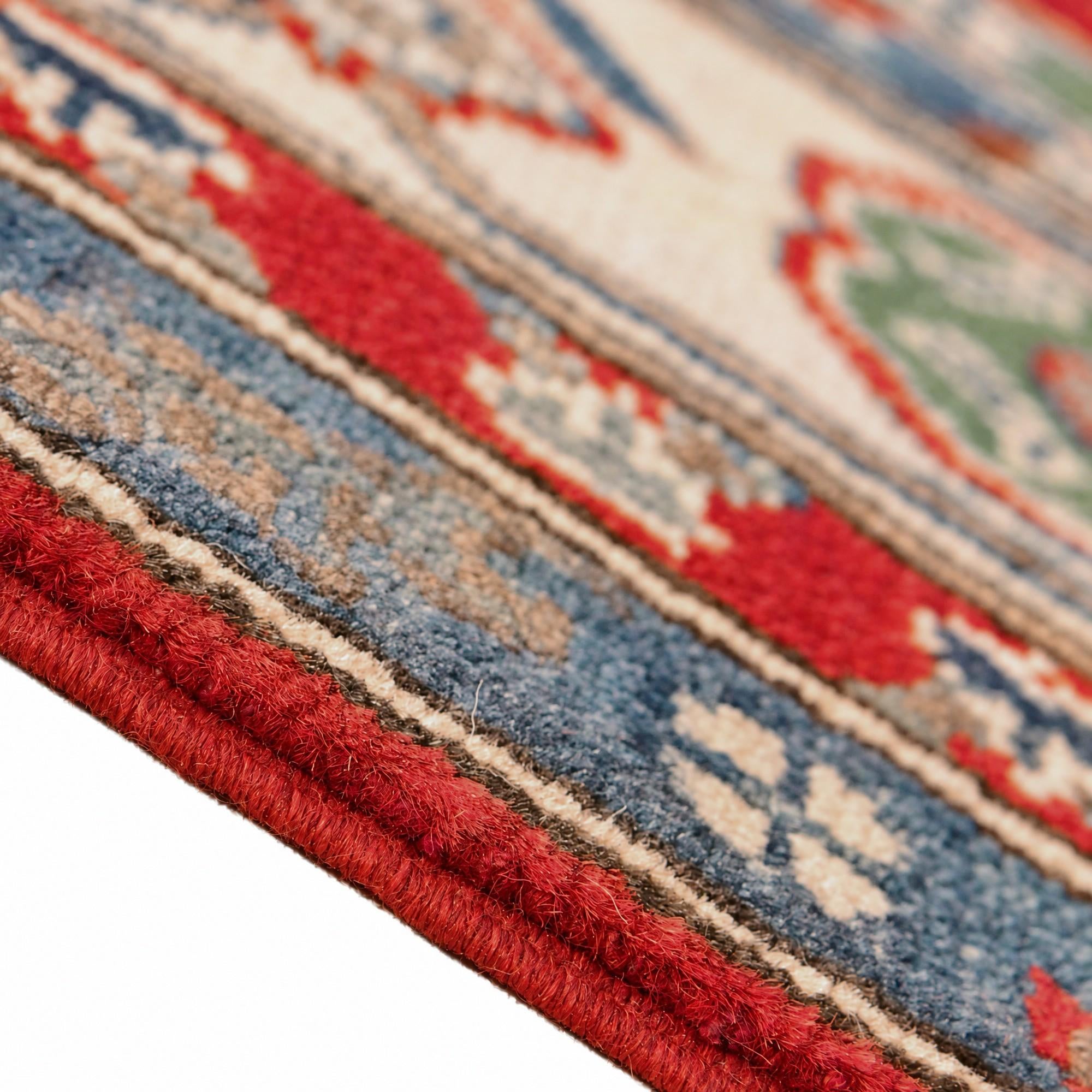 5' 3 x 6' 8 Hand Knotted Kazak Rug