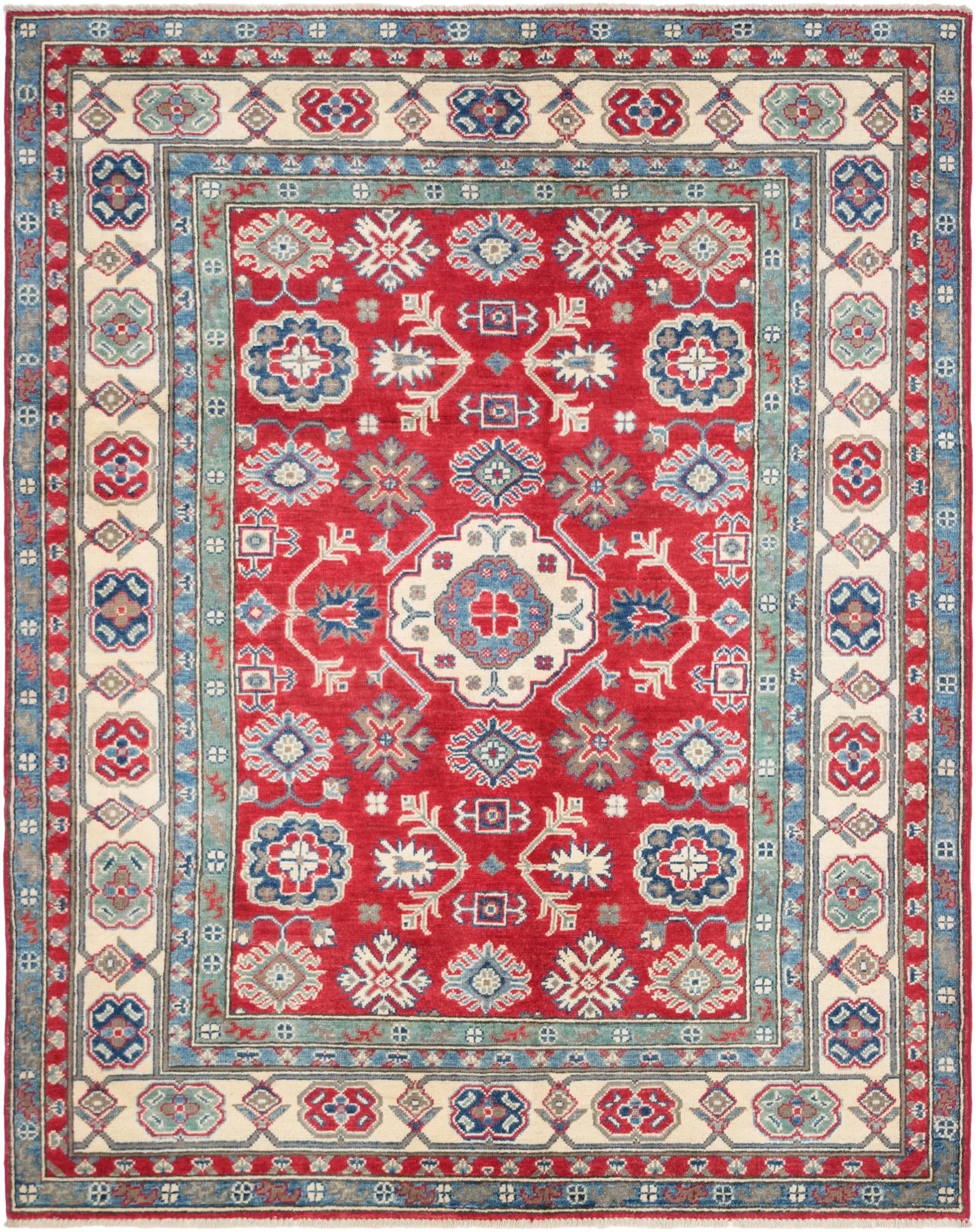 5' 3 x 6' 8 Hand Knotted Kazak Rug