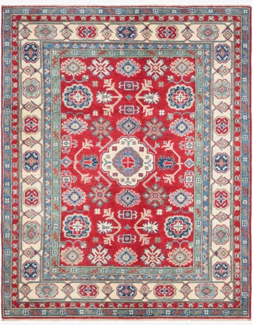 5' 3 x 6' 8 Hand Knotted Kazak Rug