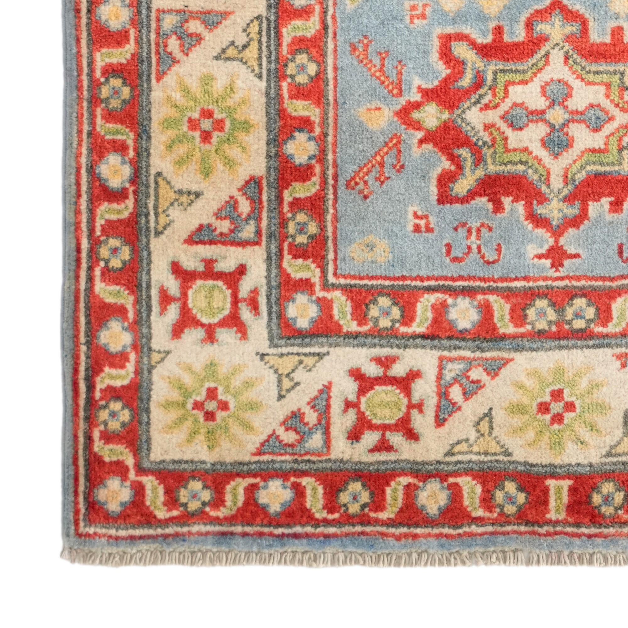 Detail image 7 of 12: 2' 10 x 4' Hand Knotted Kazak Rug