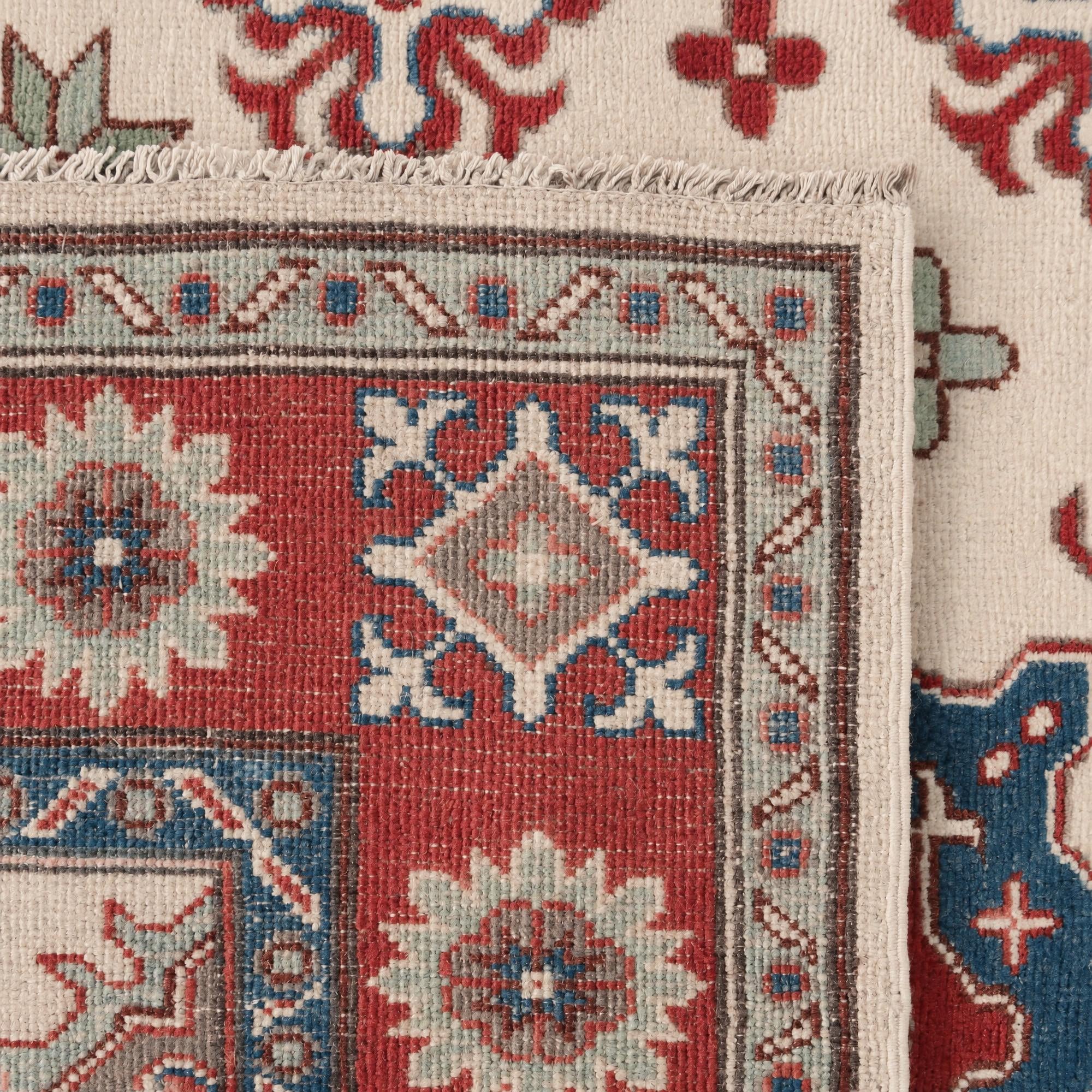 155cm x 210cm Hand Knotted Kazak Rug