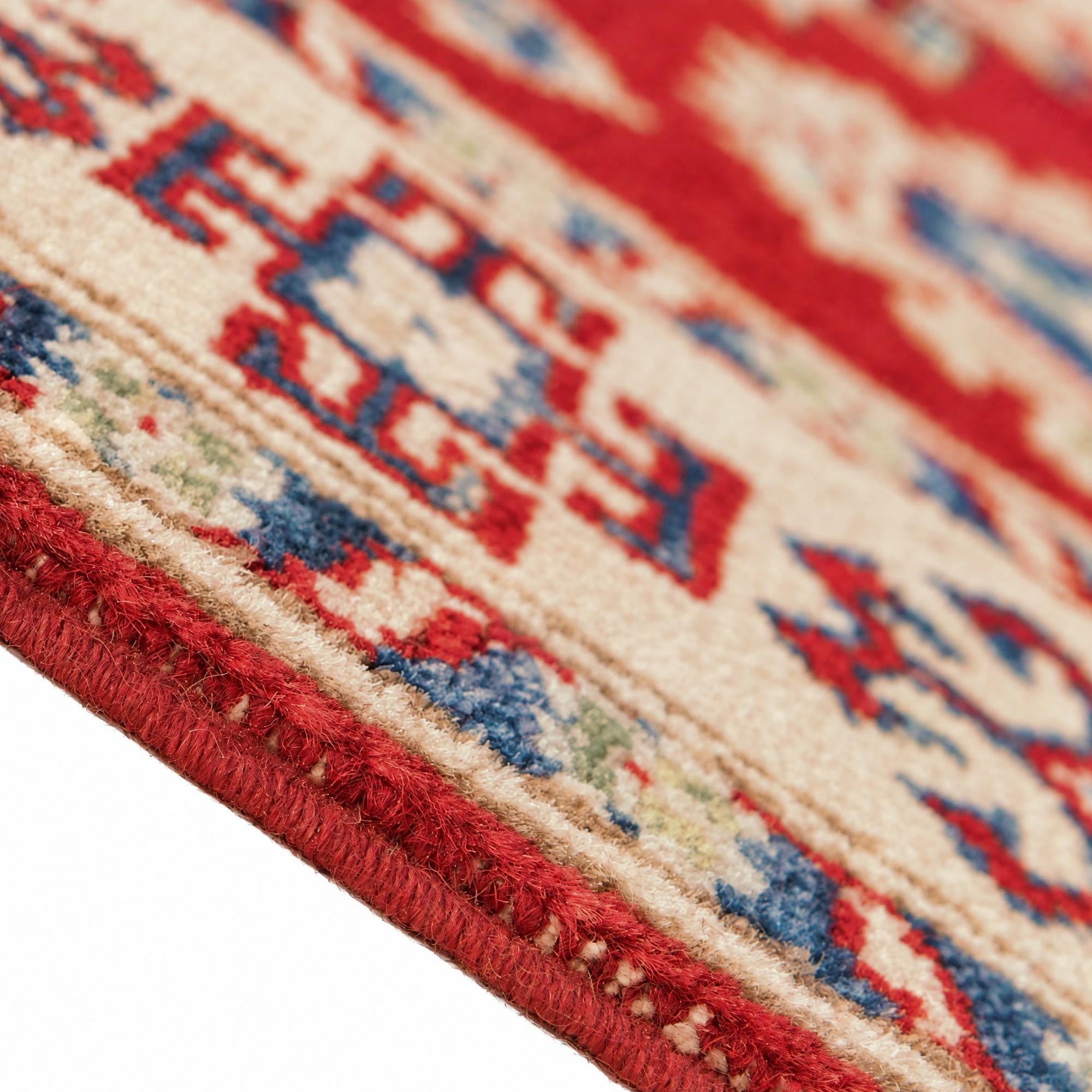 3' 5 x 4' 10 Hand Knotted Kazak Rug