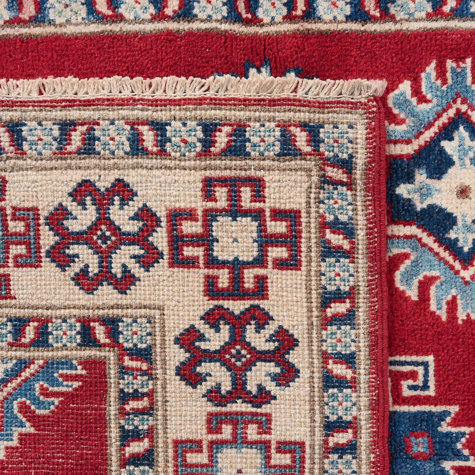 3' 5 x 4' 10 Hand Knotted Kazak Rug