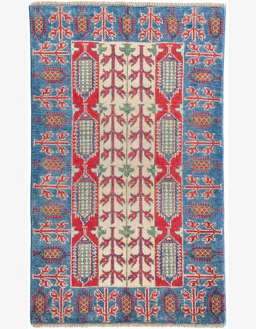 2' 7 x 4' 3 Hand Knotted Kazak Rug