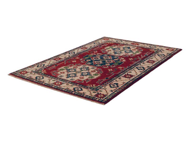 3' 5 x 4' 11 Hand Knotted Kazak Rug