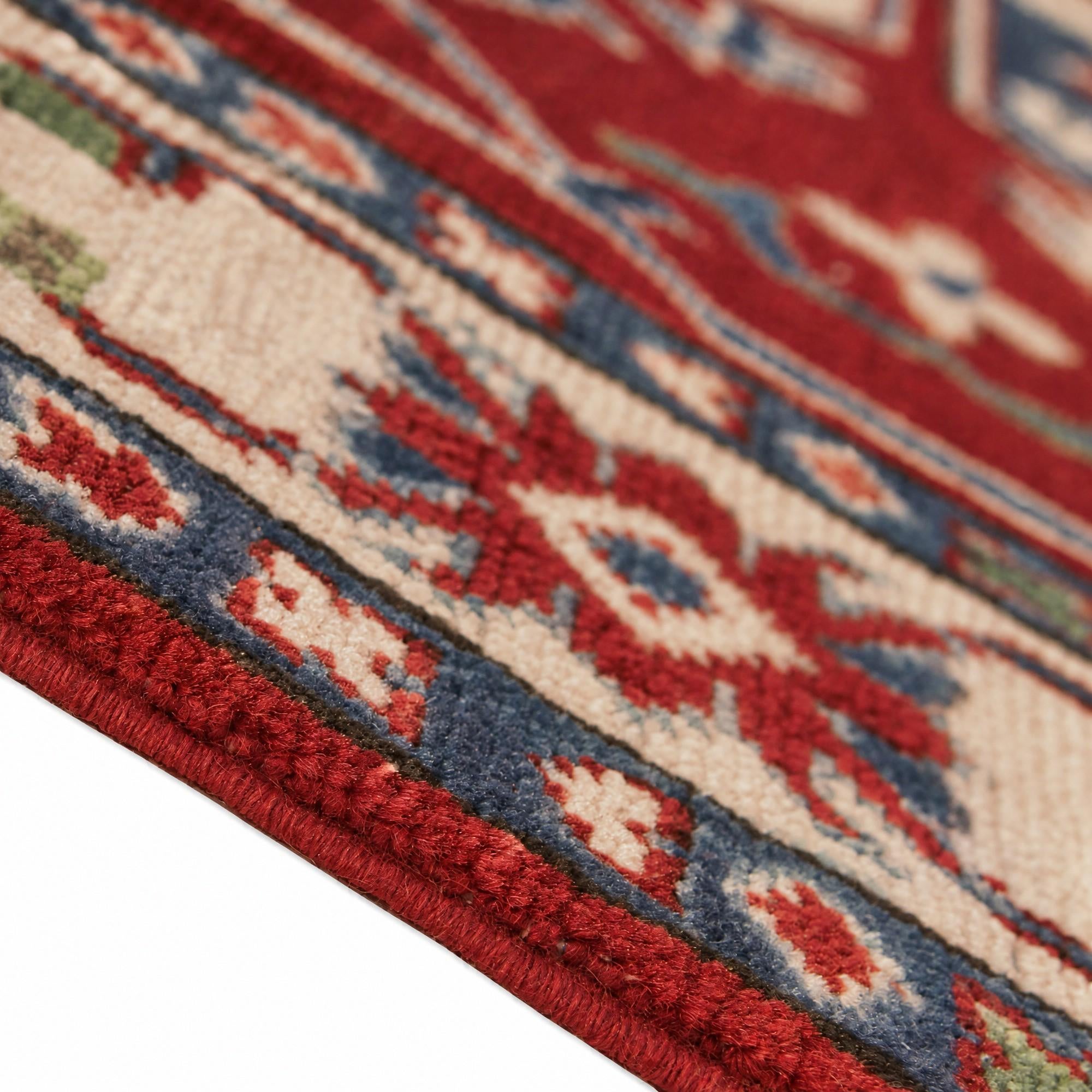 Detail image 8 of 12: 3' 5 x 4' 11 Hand Knotted Kazak Rug