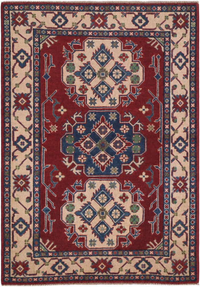 3' 5 x 4' 11 Hand Knotted Kazak Rug
