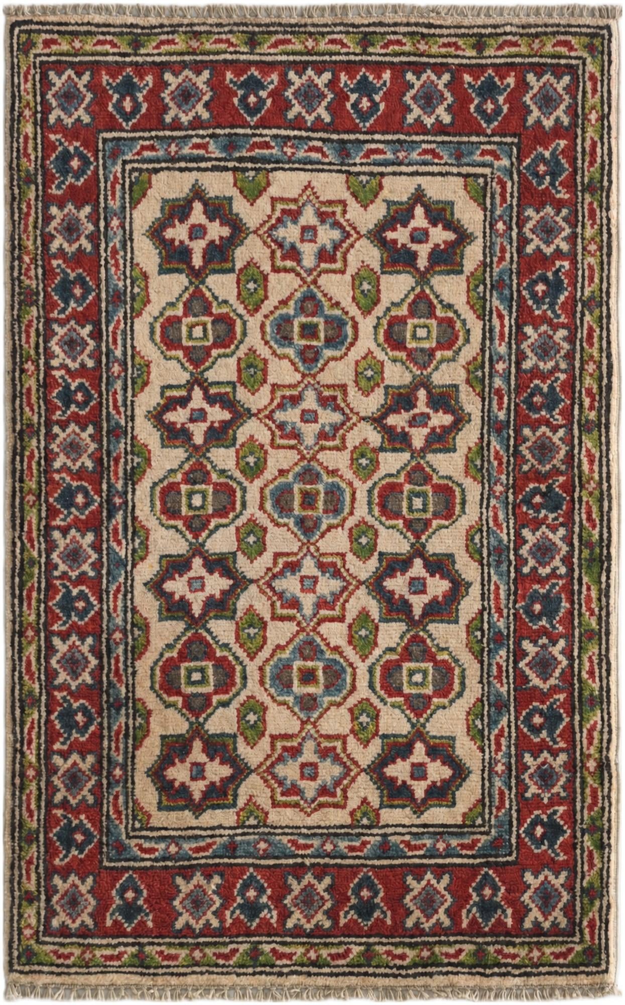 1' 11 x 3' 1 Hand Knotted Kazak Rug