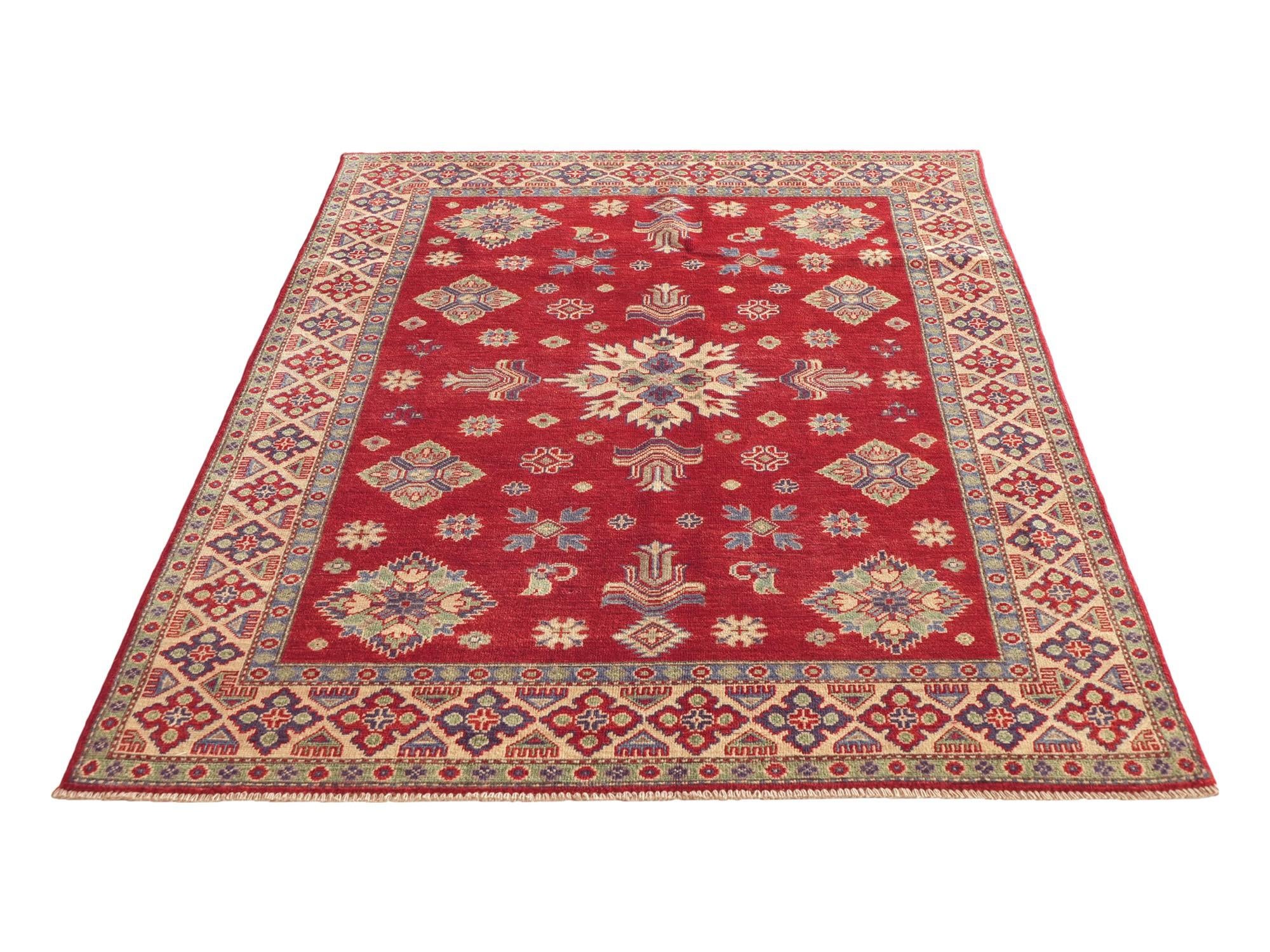 Detail image 5 of 10: 4' 9 x 6' 11 Hand Knotted Kazak Rug