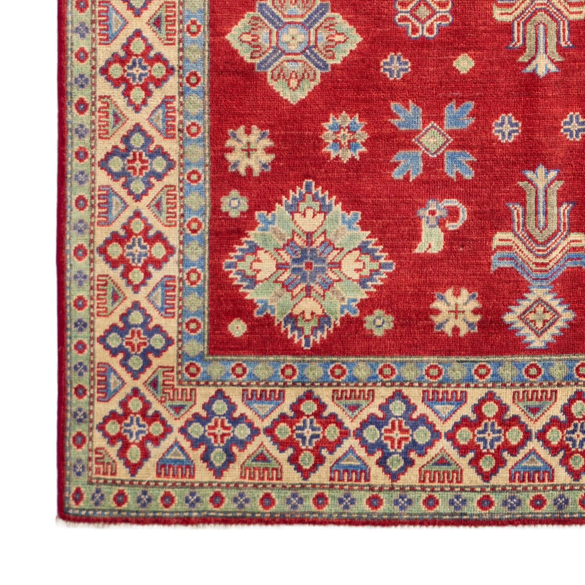 Detail image 7 of 10: 4' 9 x 6' 11 Hand Knotted Kazak Rug