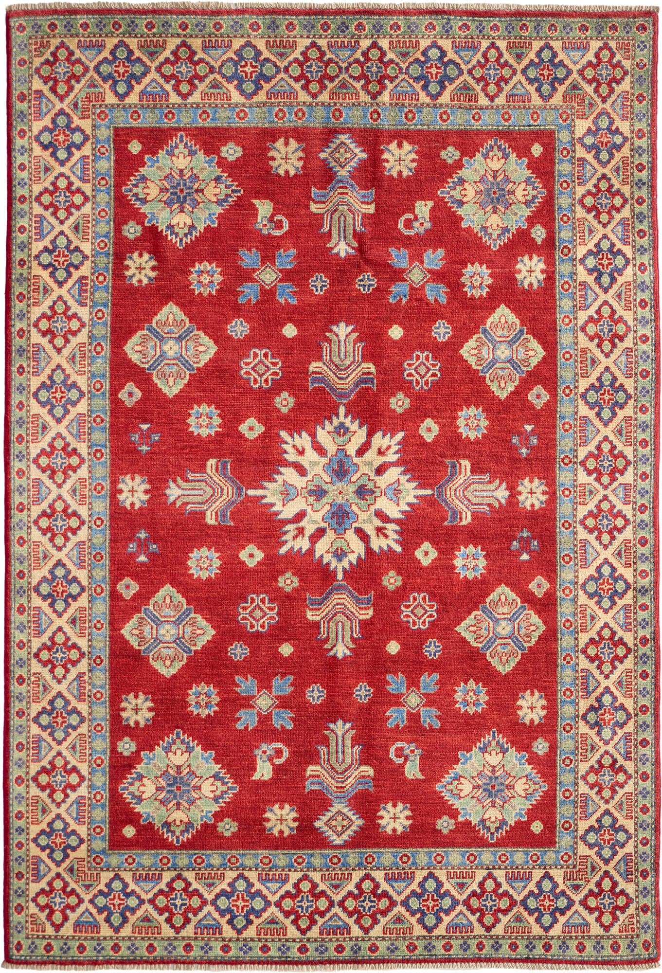 Detail image 2 of 10: 4' 9 x 6' 11 Hand Knotted Kazak Rug