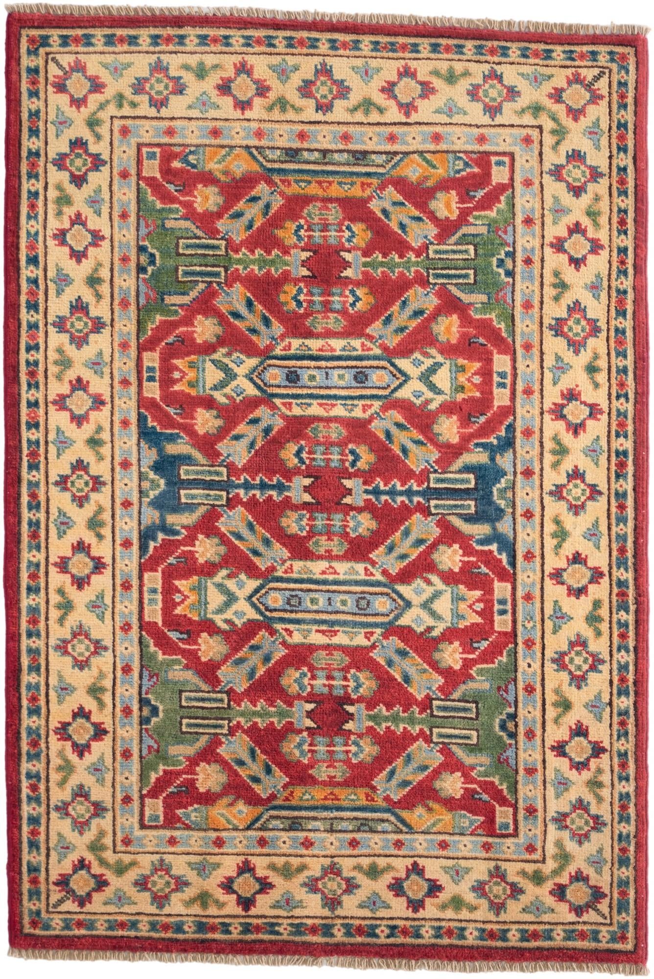 2' 8 x 4' Hand Knotted Kazak Rug