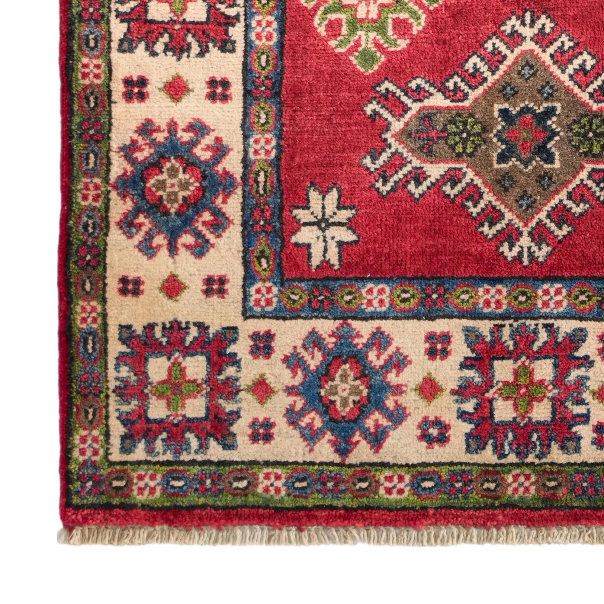 Detail image 7 of 12: 2' 9 x 4' 2 Hand Knotted Kazak Rug