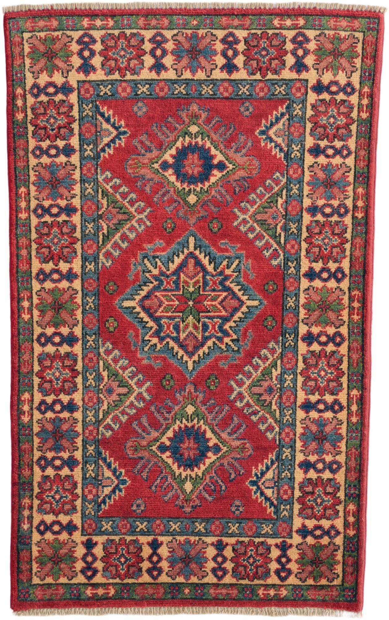 2' 7 x 4' 2 Hand Knotted Kazak Rug
