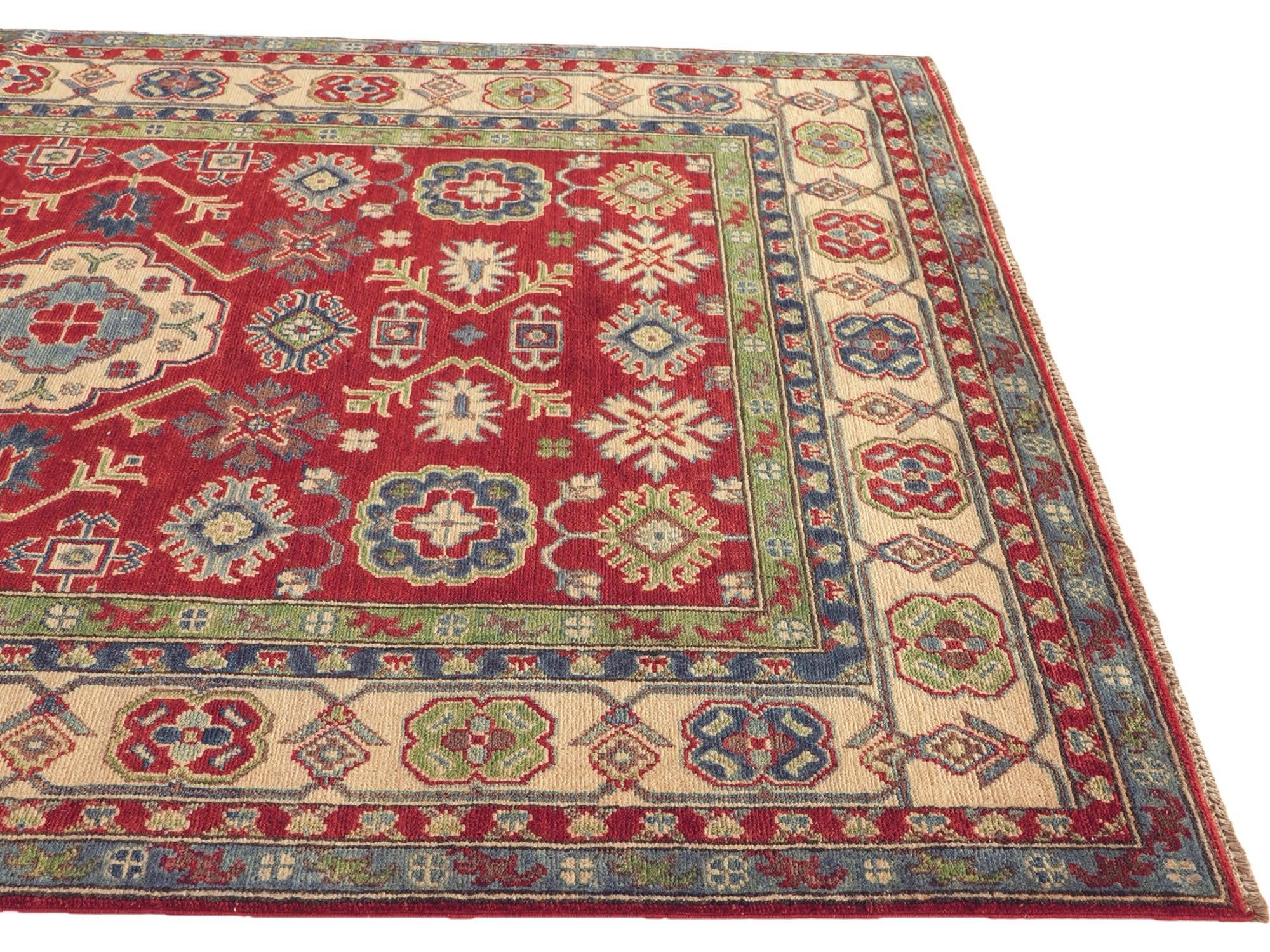 155cm x 210cm Hand Knotted Kazak Rug
