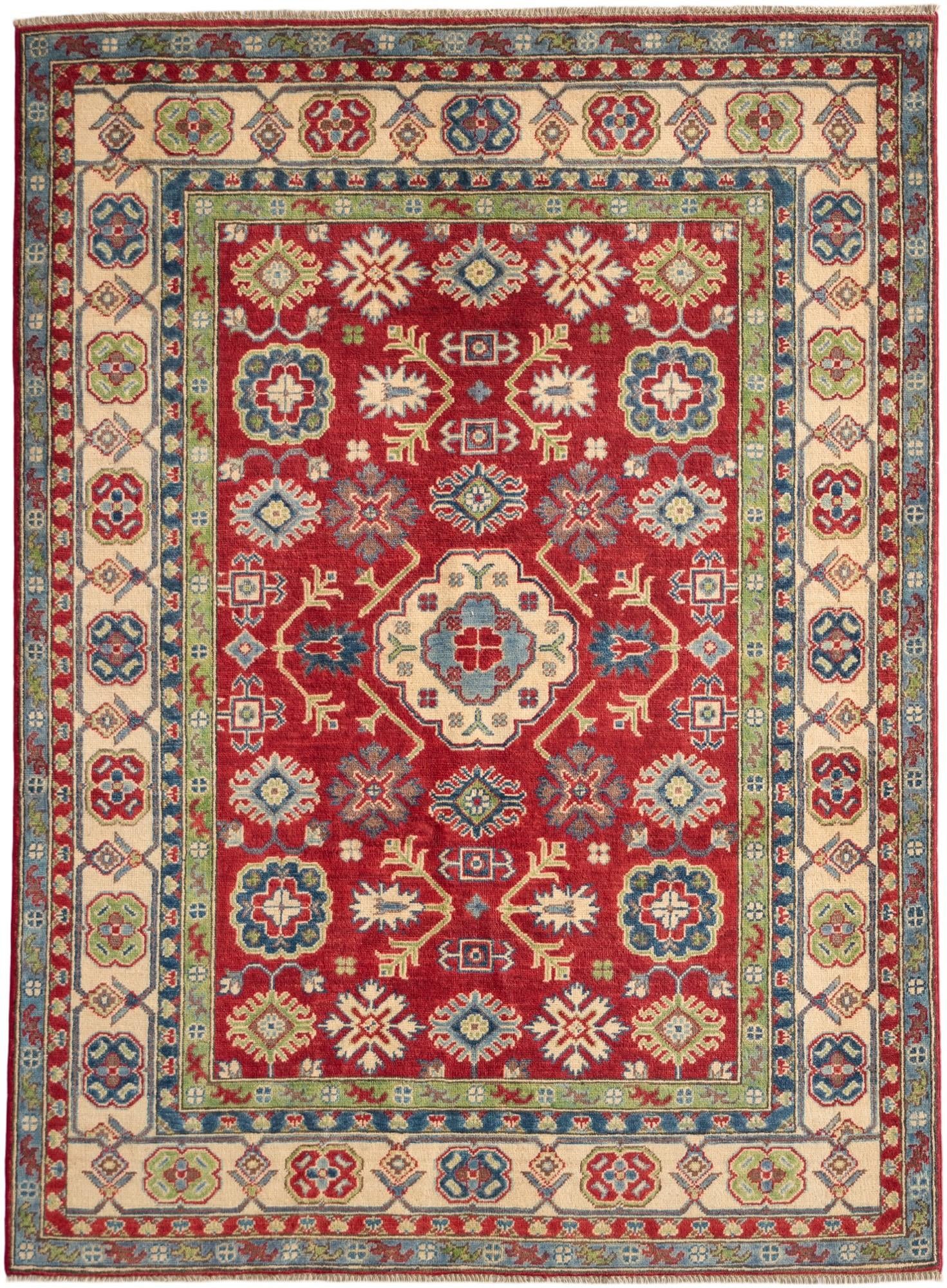 5' 1 x 6' 11 Hand Knotted Kazak Rug
