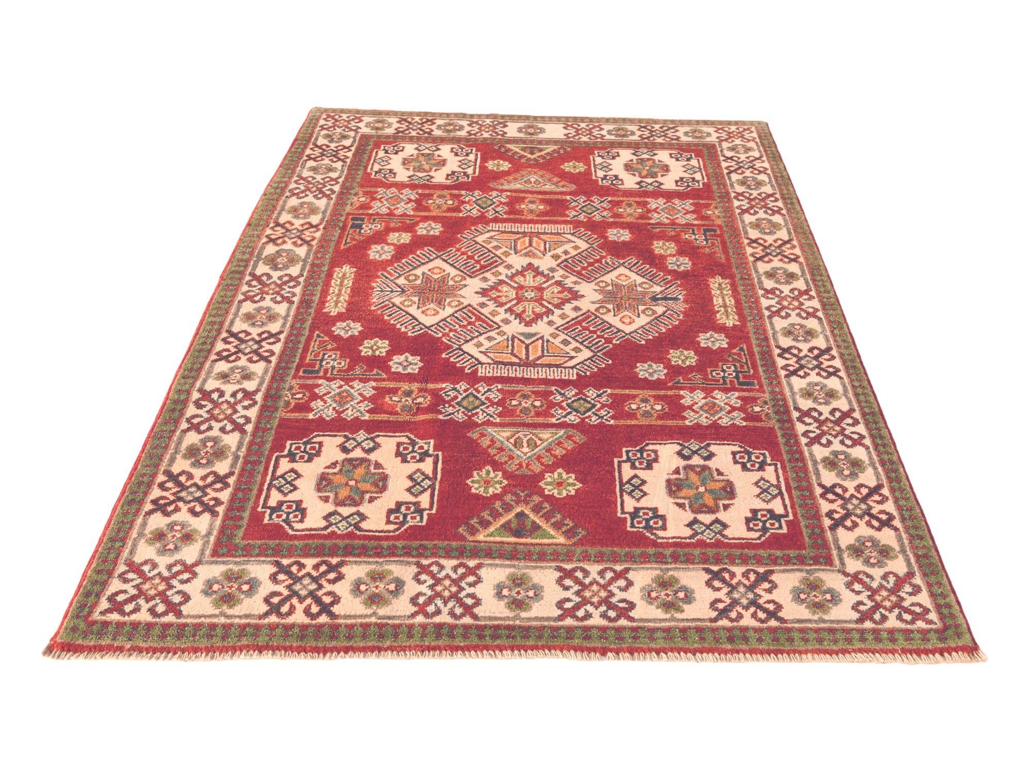 4' x 6' Hand Knotted Kazak Rug