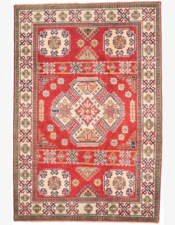 4' x 6' Hand Knotted Kazak Rug