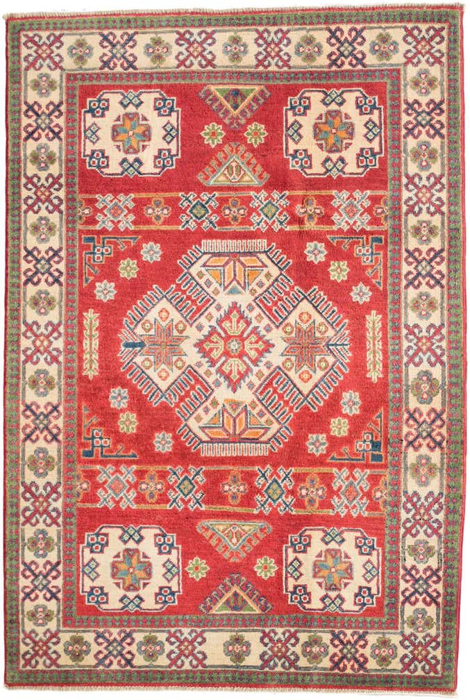 4' x 6' Hand Knotted Kazak Rug