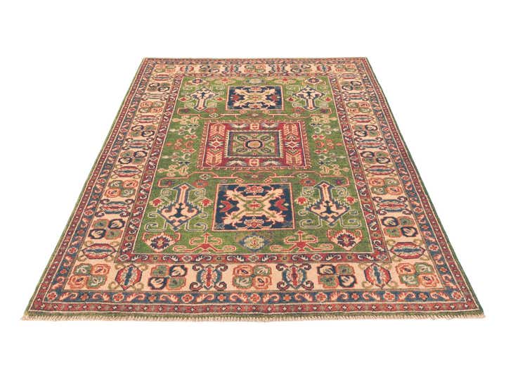 4' x 5' 10 Hand Knotted Kazak Rug
