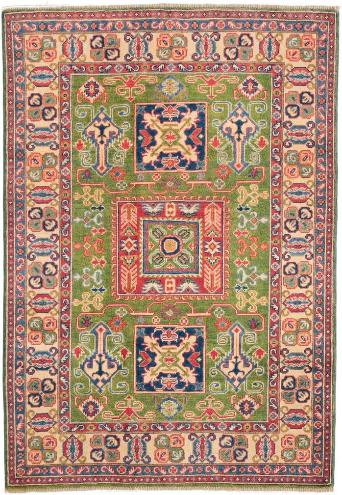 4' x 5' 10 Hand Knotted Kazak Rug