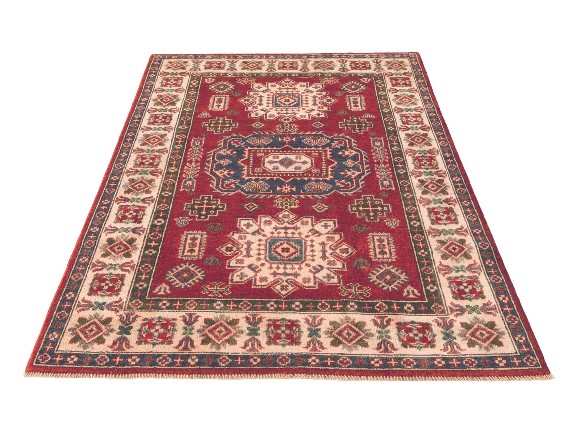 4' x 5' 11 Hand Knotted Kazak Rug