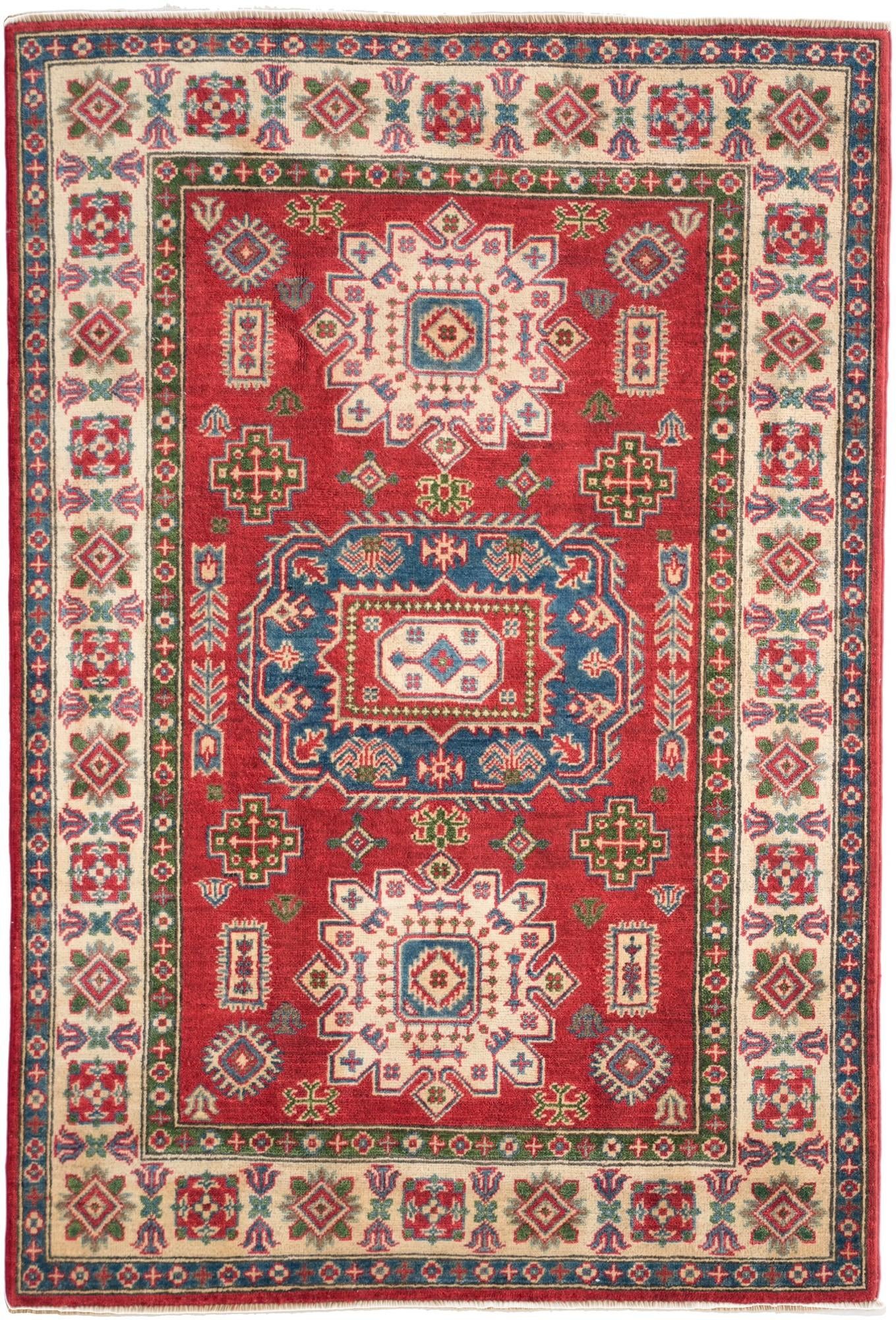 4' x 5' 11 Hand Knotted Kazak Rug