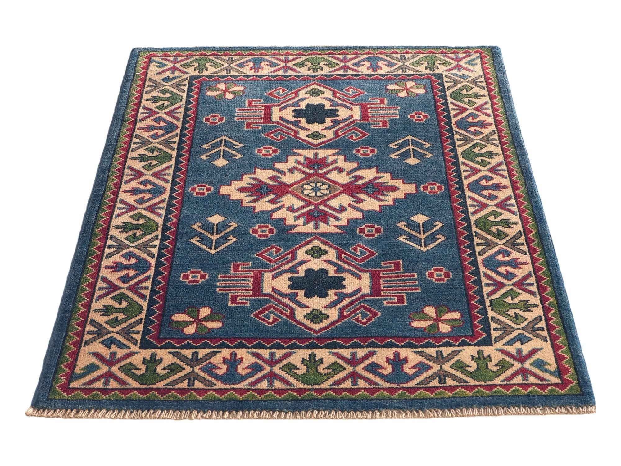 Detail image 5 of 10: 2' 10 x 4' Hand Knotted Kazak Rug