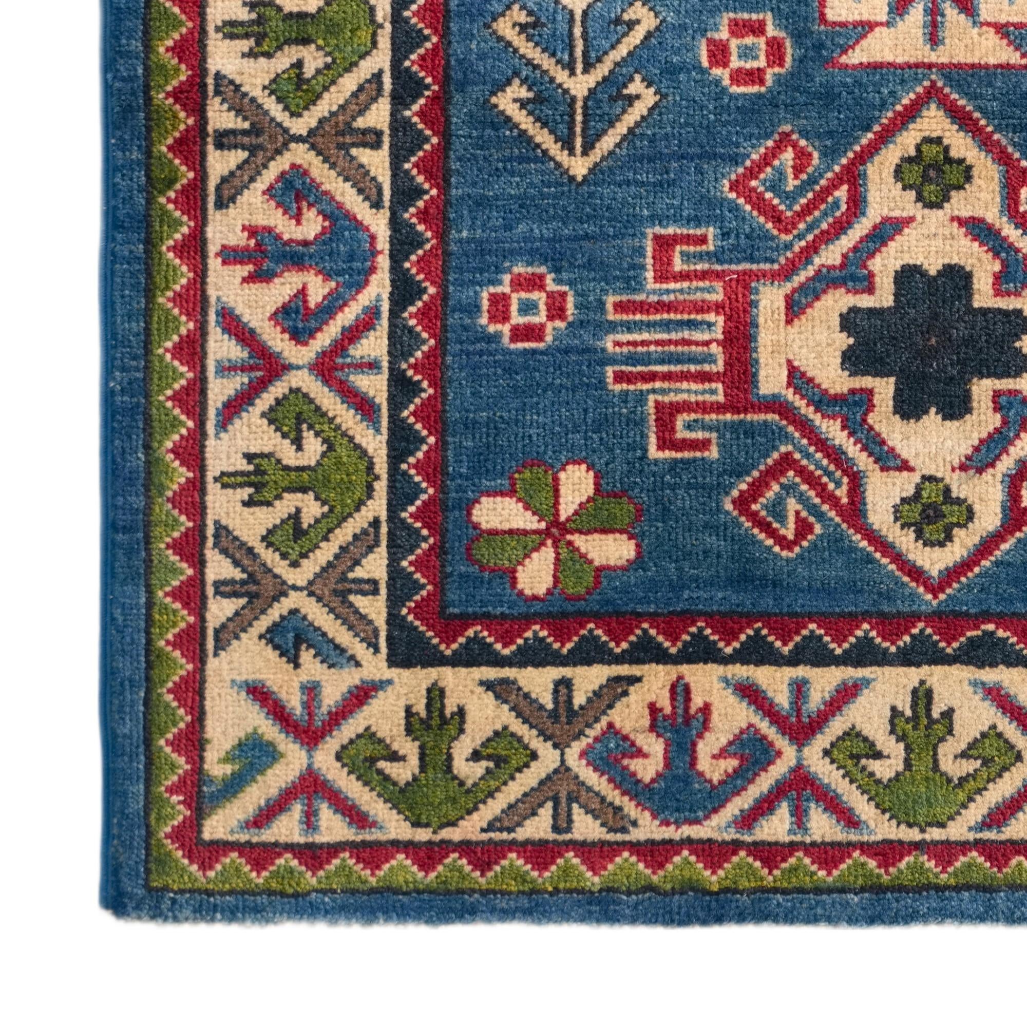 Detail image 7 of 10: 2' 10 x 4' Hand Knotted Kazak Rug