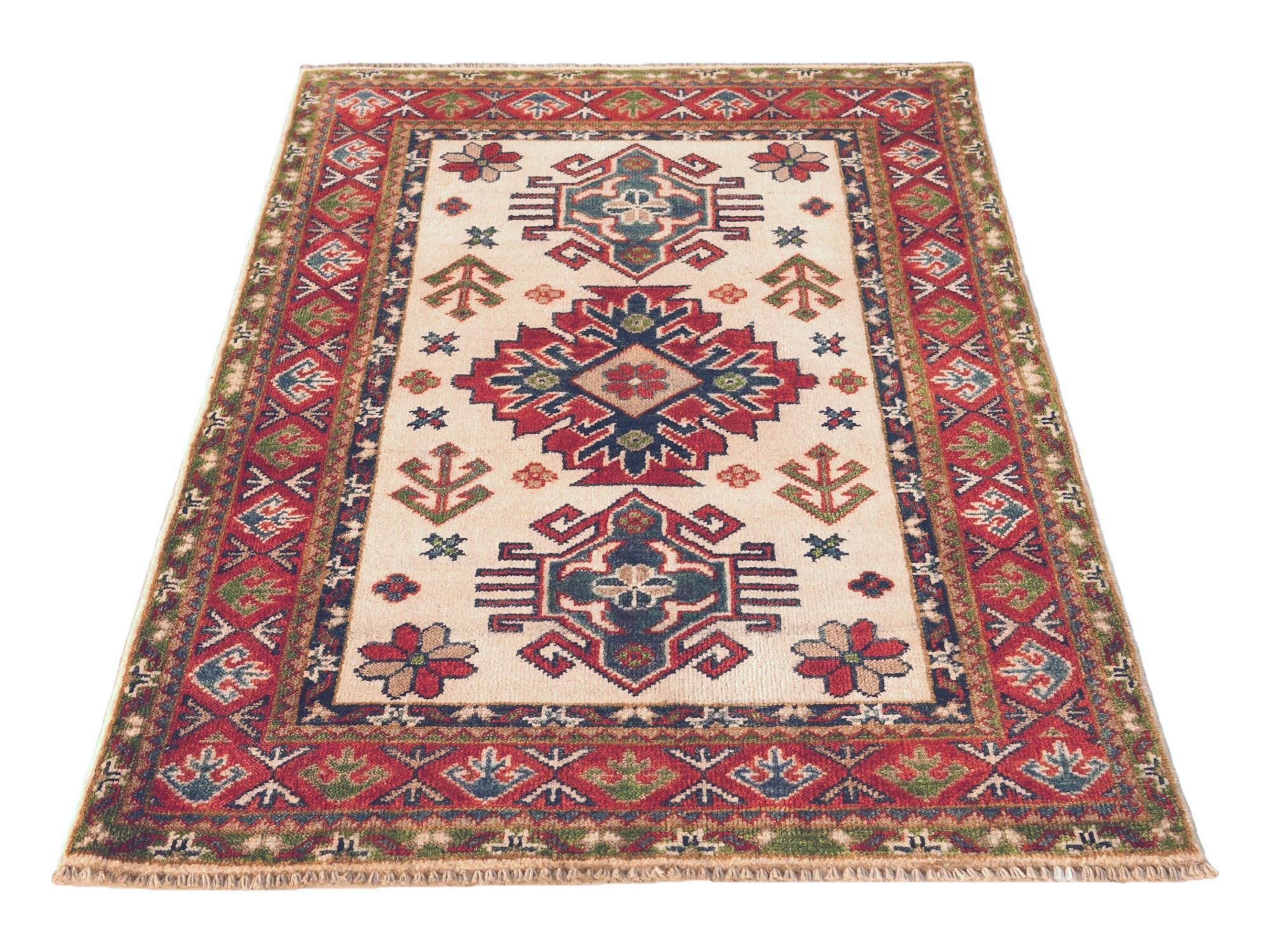 2' 7 x 3' 11 Hand Knotted Kazak Rug