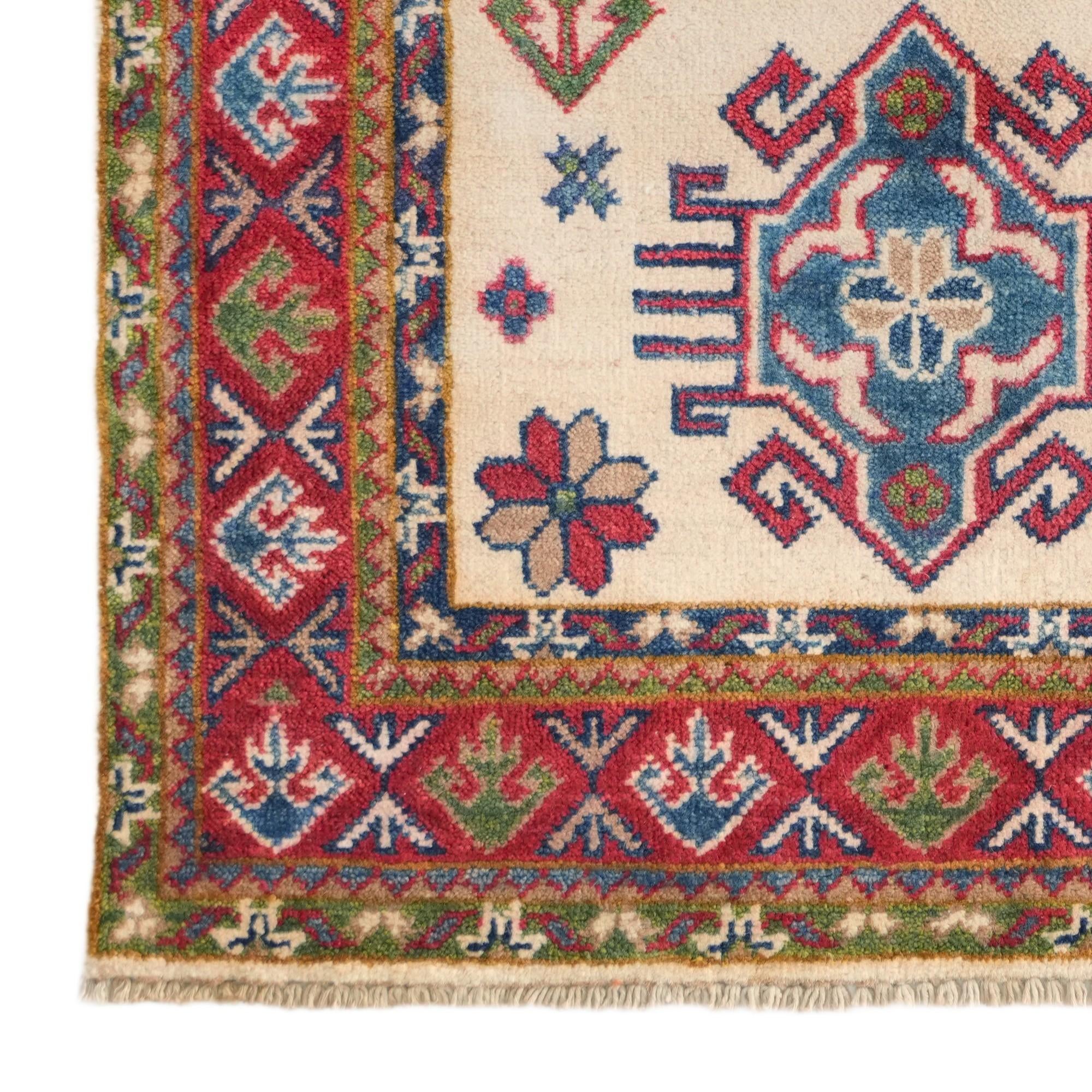 2' 7 x 3' 11 Hand Knotted Kazak Rug