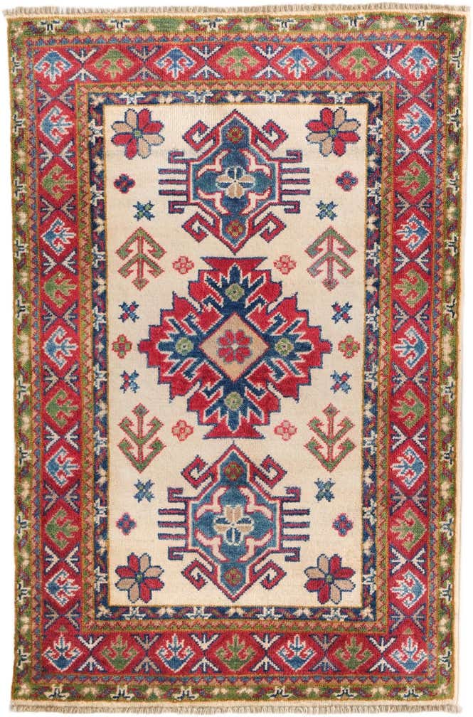 2' 7 x 3' 11 Hand Knotted Kazak Rug