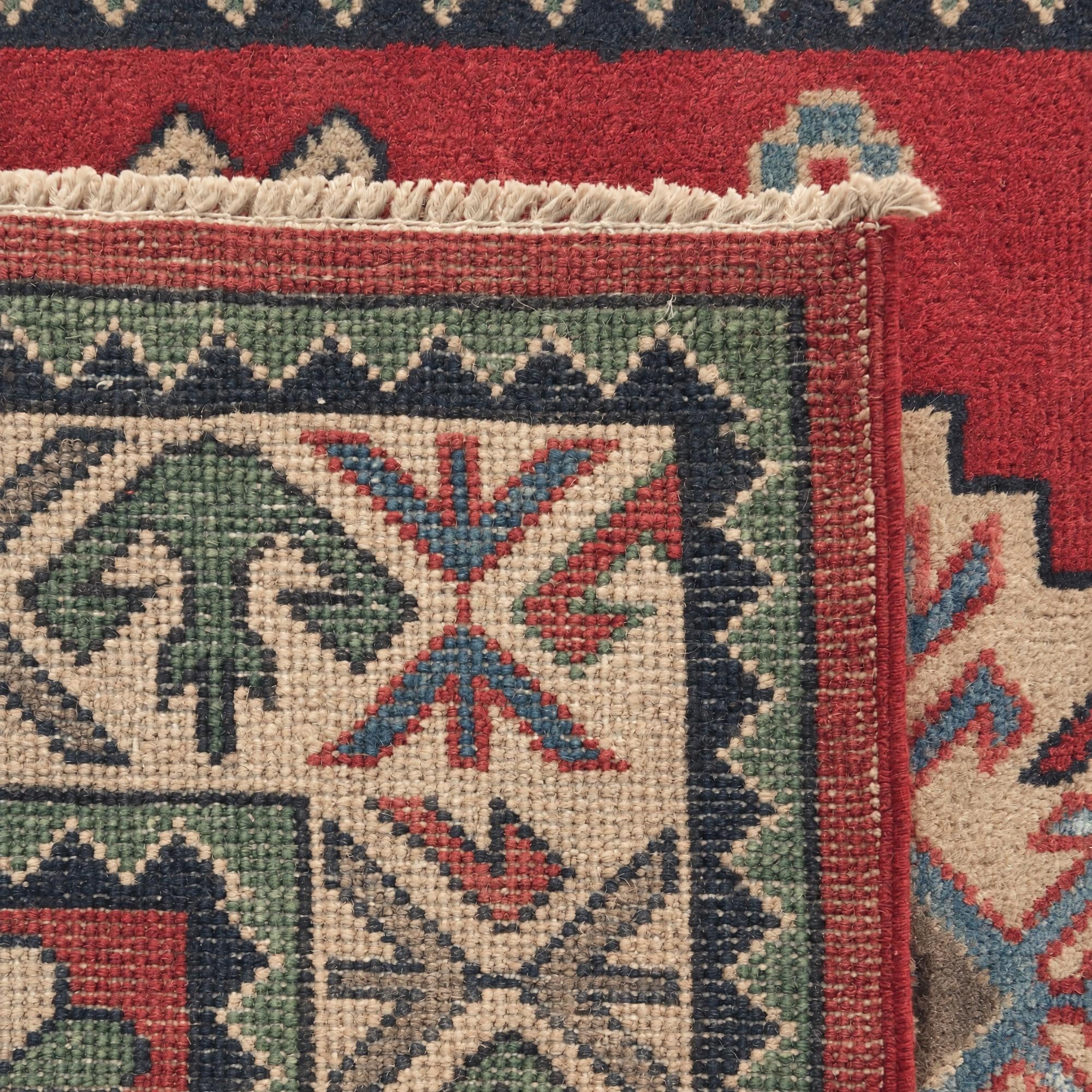 90cm x 125cm Hand Knotted Kazak Rug