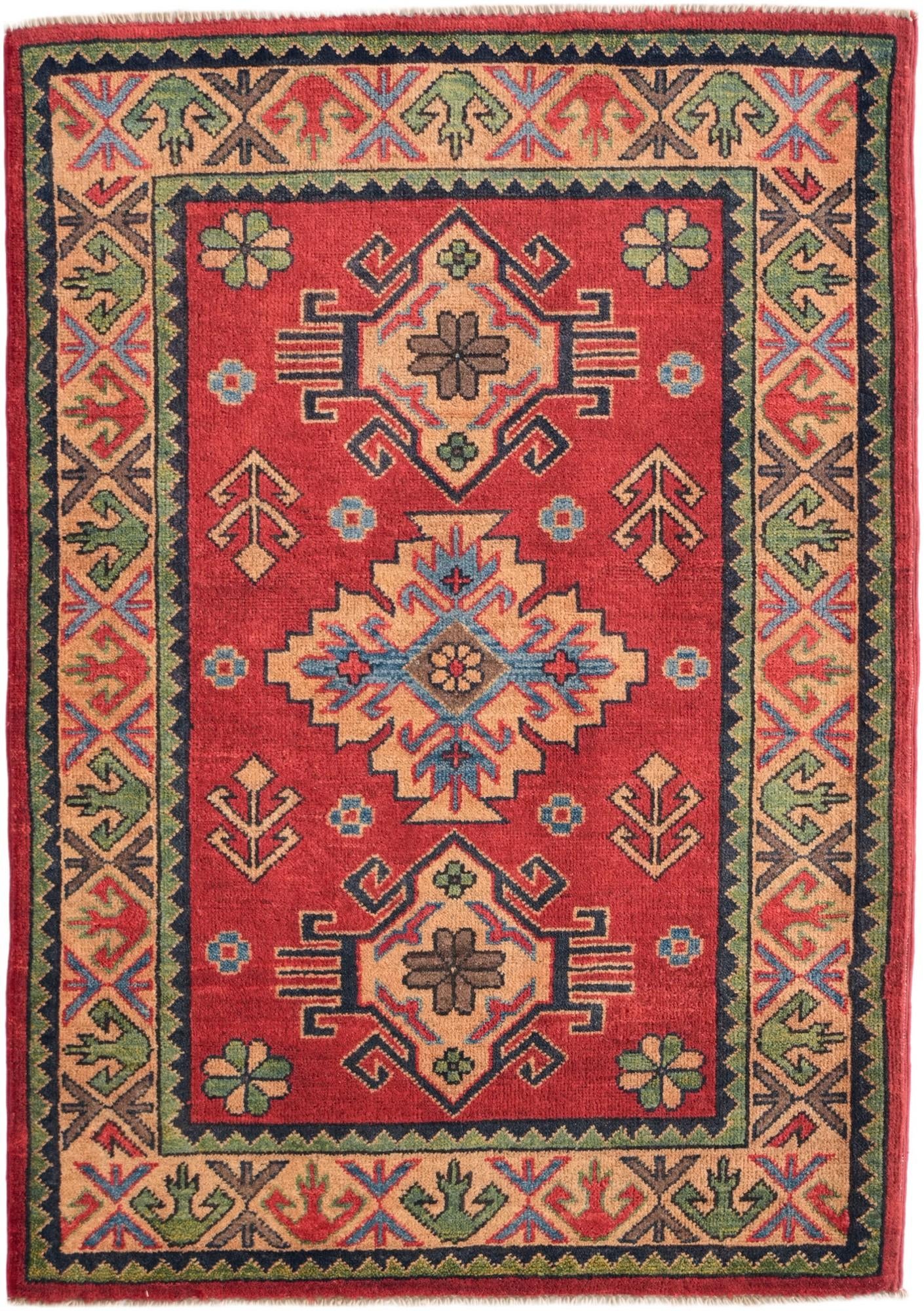 2' 11 x 4' 1 Hand Knotted Kazak Rug