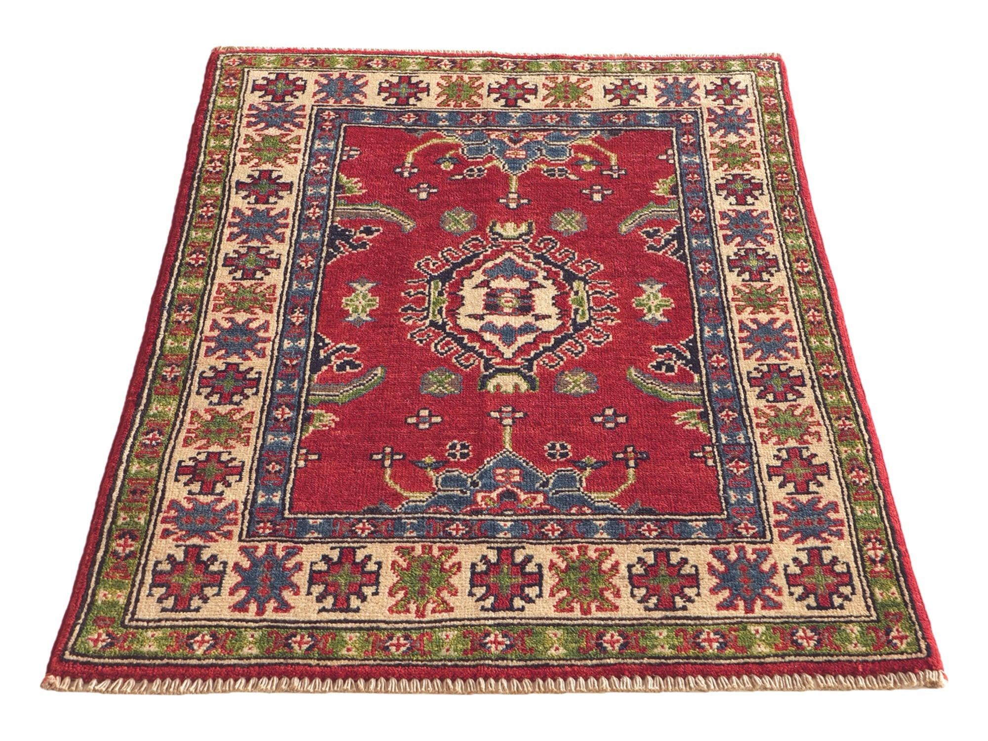 Detail image 5 of 10: 2' 6 x 4' Hand Knotted Kazak Rug