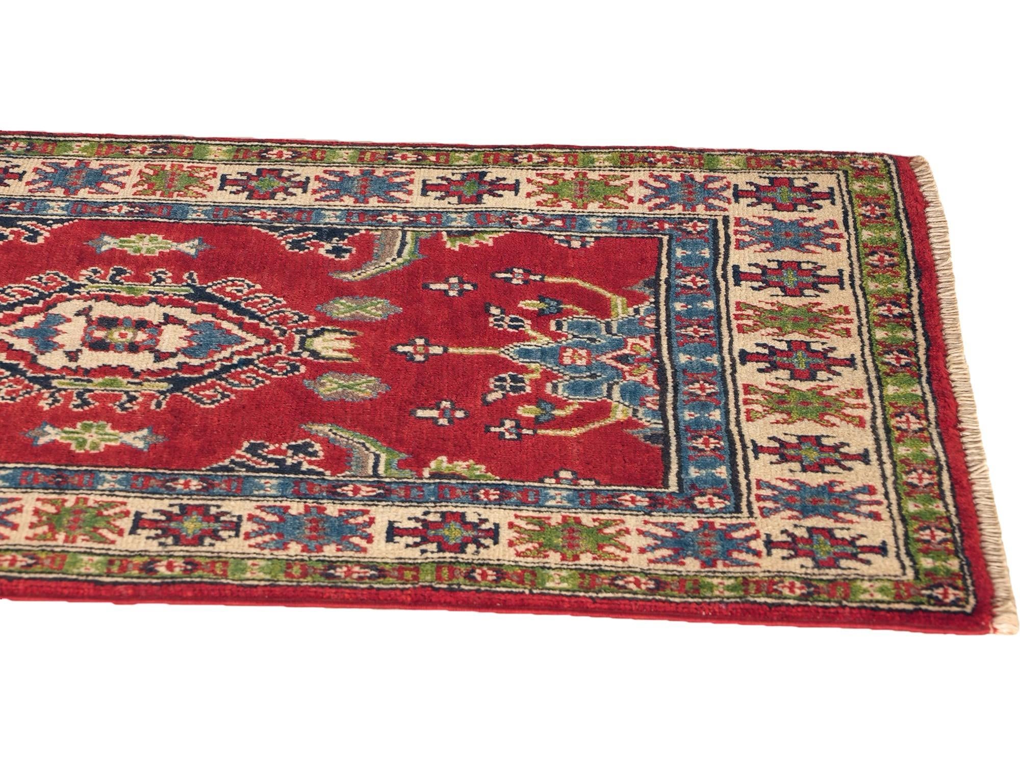Detail image 6 of 10: 2' 6 x 4' Hand Knotted Kazak Rug