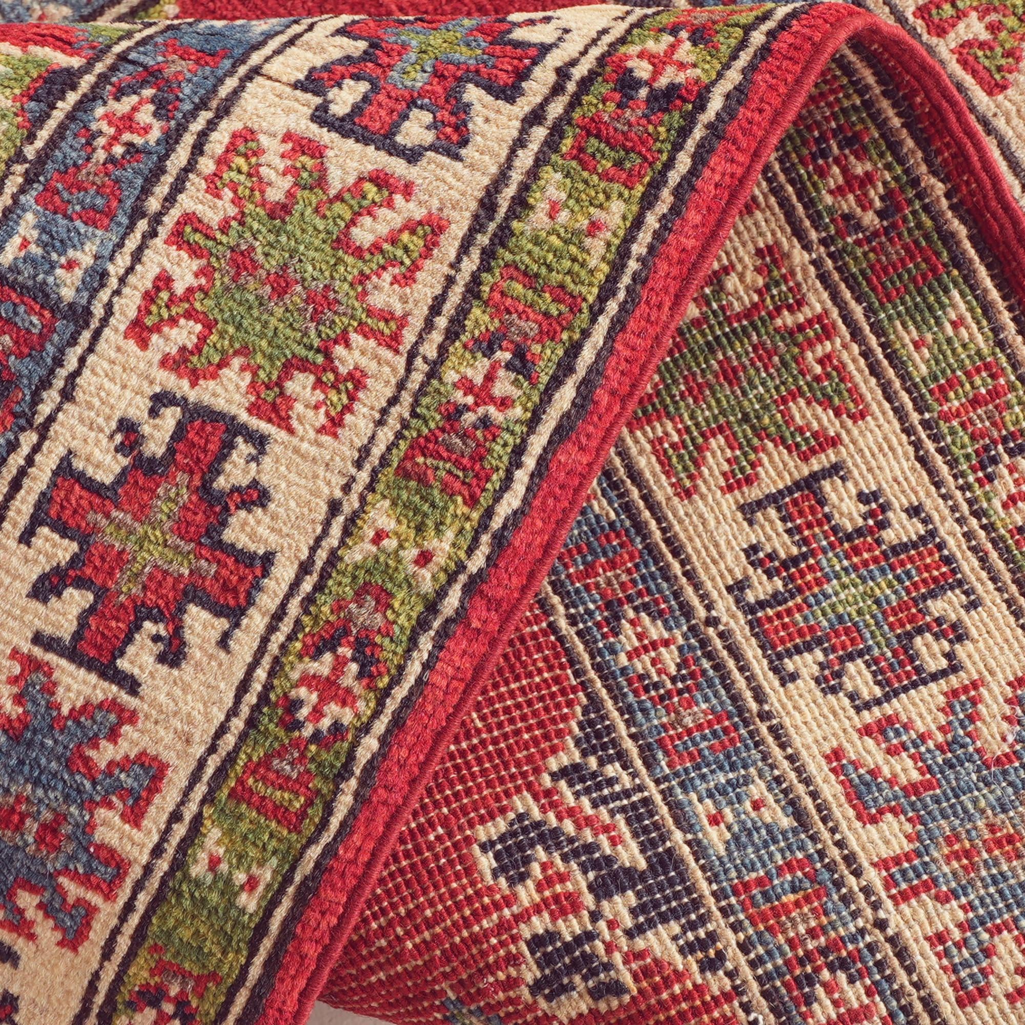 Detail image 8 of 10: 2' 6 x 4' Hand Knotted Kazak Rug