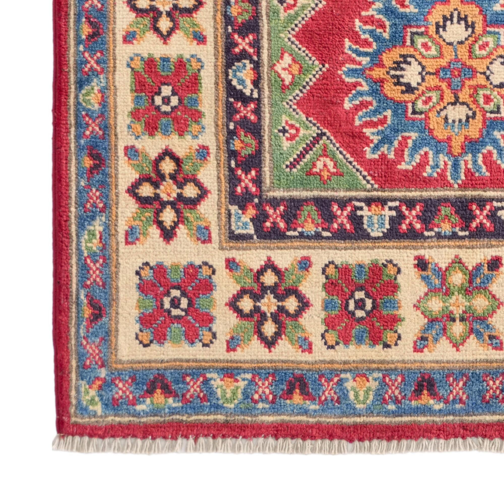 80cm x 125cm Hand Knotted Kazak Rug
