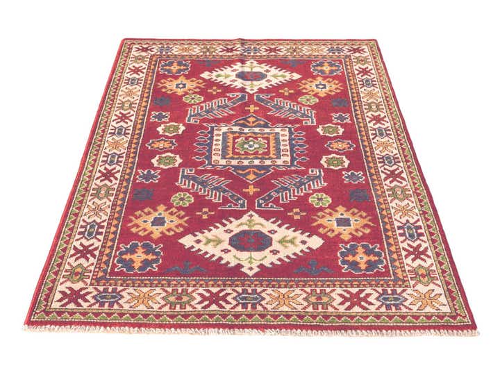 3' 3 x 4' 11 Hand Knotted Kazak Rug