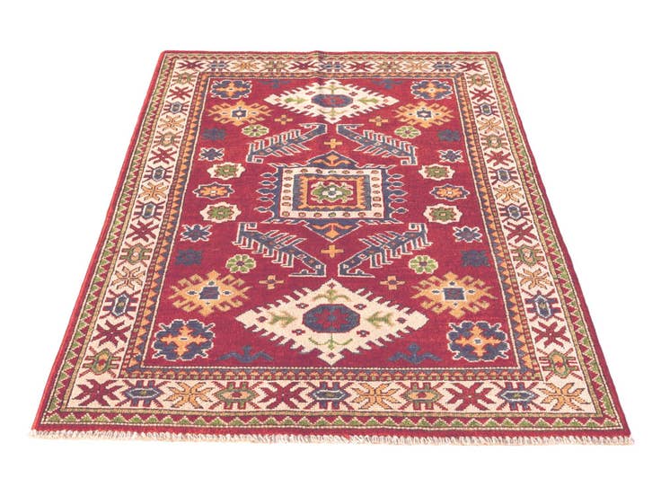 Detail image of 3' 3 x 4' 11 Hand Knotted Kazak Rug