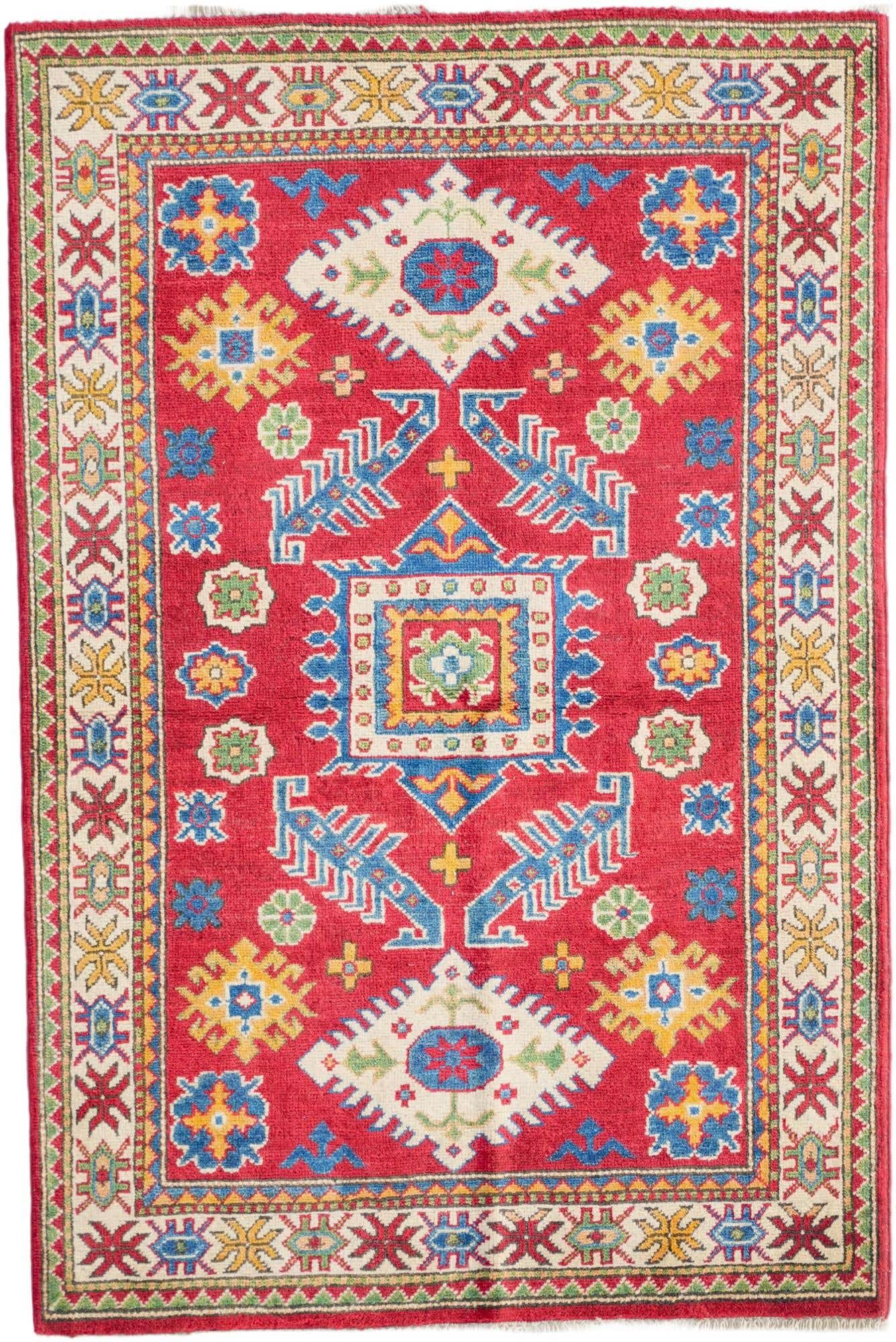 3' 3 x 4' 11 Hand Knotted Kazak Rug