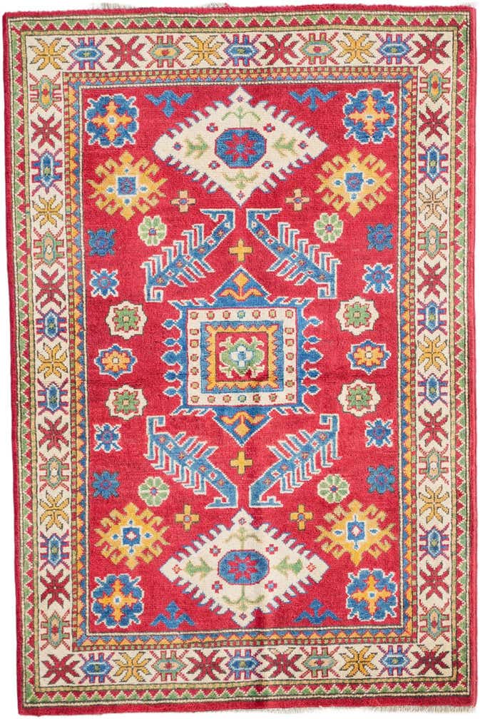 3' 3 x 4' 11 Hand Knotted Kazak Rug