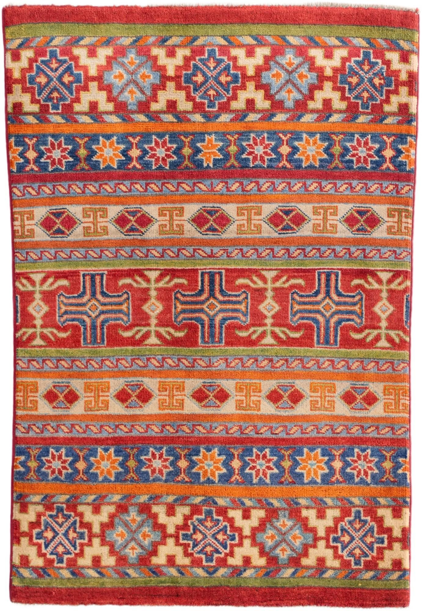 2' 7 x 3' 10 Hand Knotted Kazak Rug