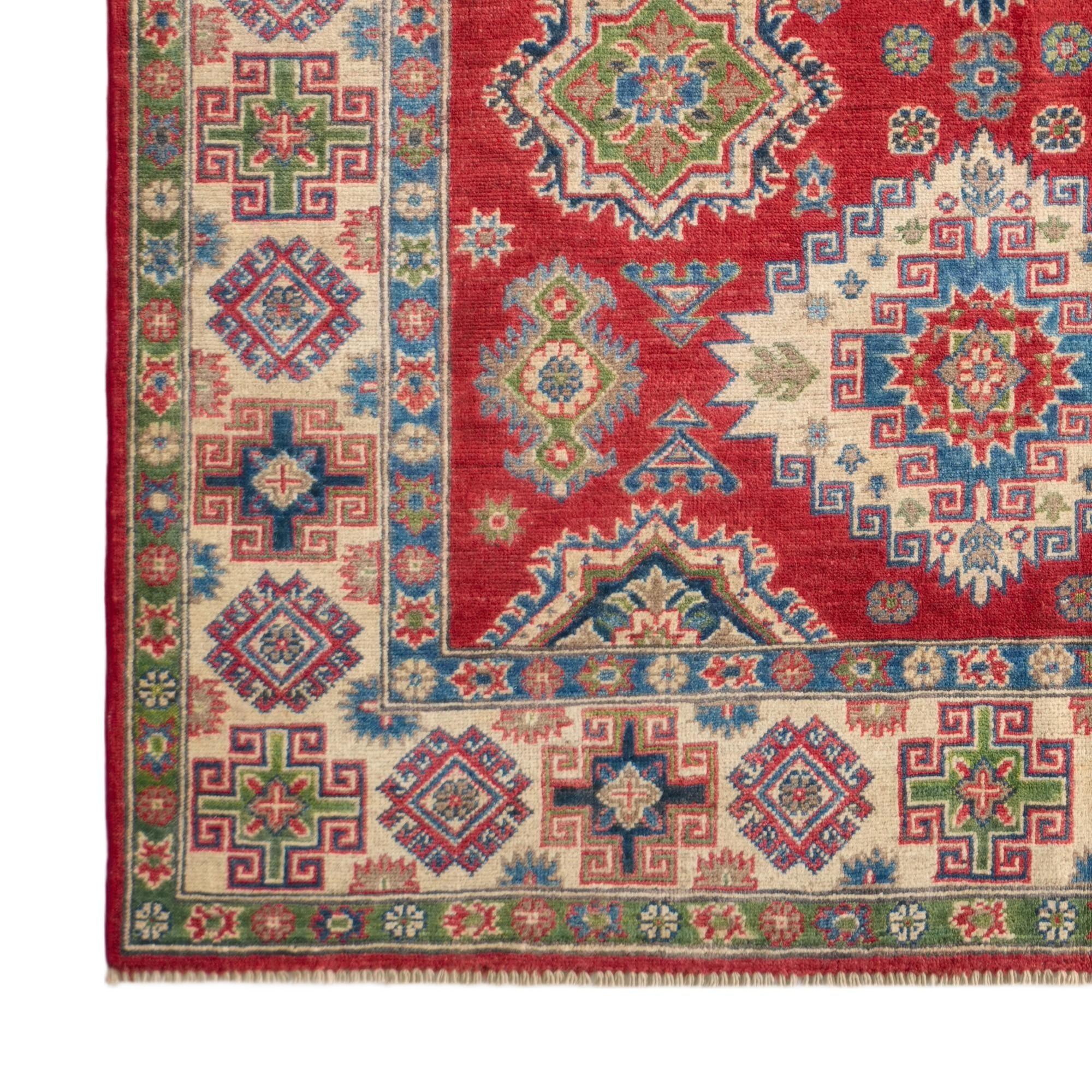 Detail image 6 of 9: 4' 11 x 7' Hand Knotted Kazak Rug