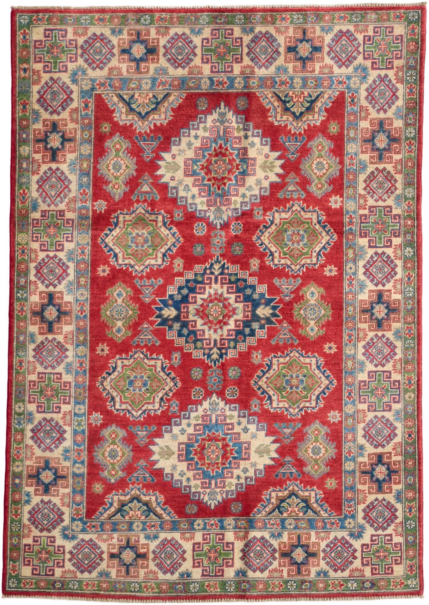 Detail image 2 of 9: 4' 11 x 7' Hand Knotted Kazak Rug