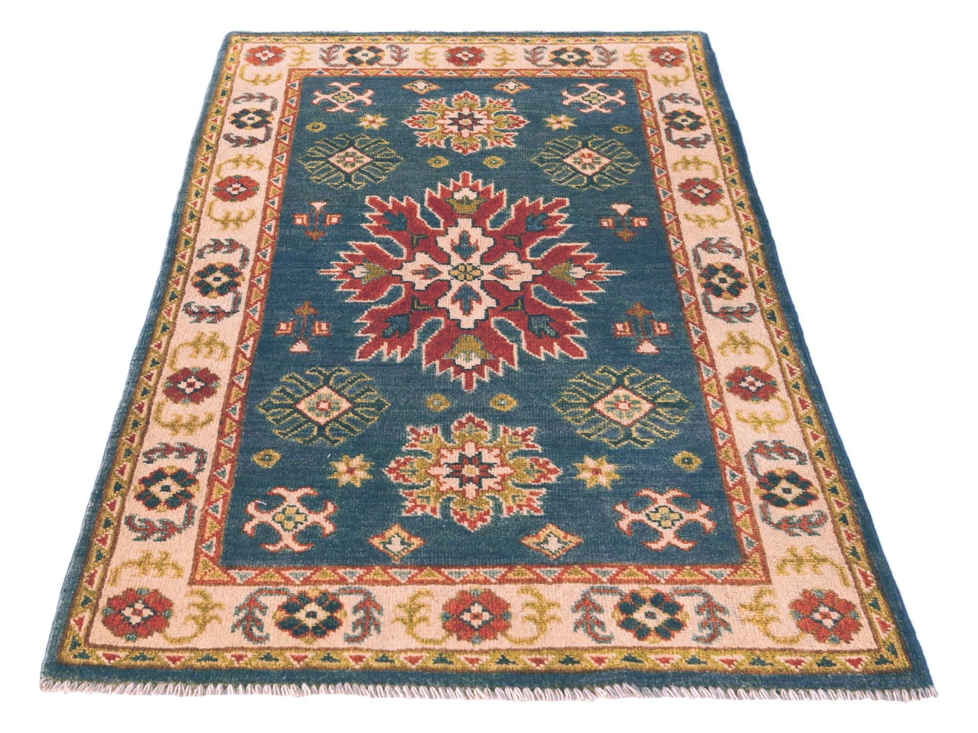 2' 7 x 4' 4 Hand Knotted Kazak Rug