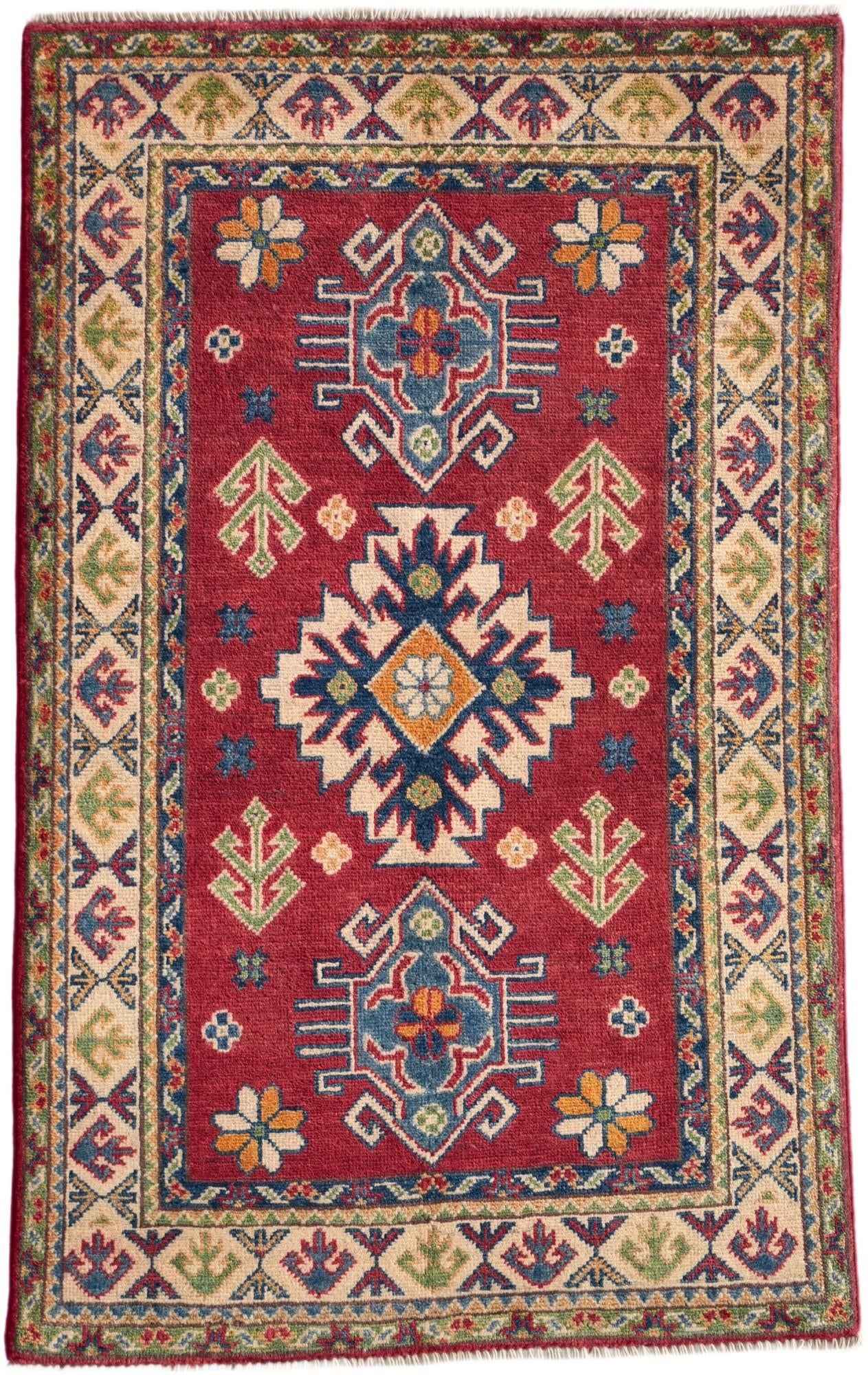 Detail image 2 of 10: 2' 7 x 4' 2 Hand Knotted Kazak Rug