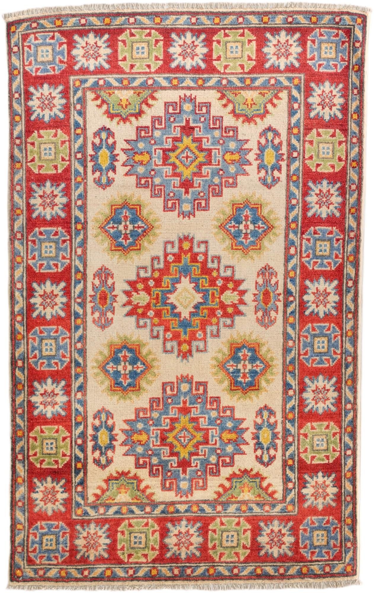 2' 7 x 4' 2 Hand Knotted Kazak Rug