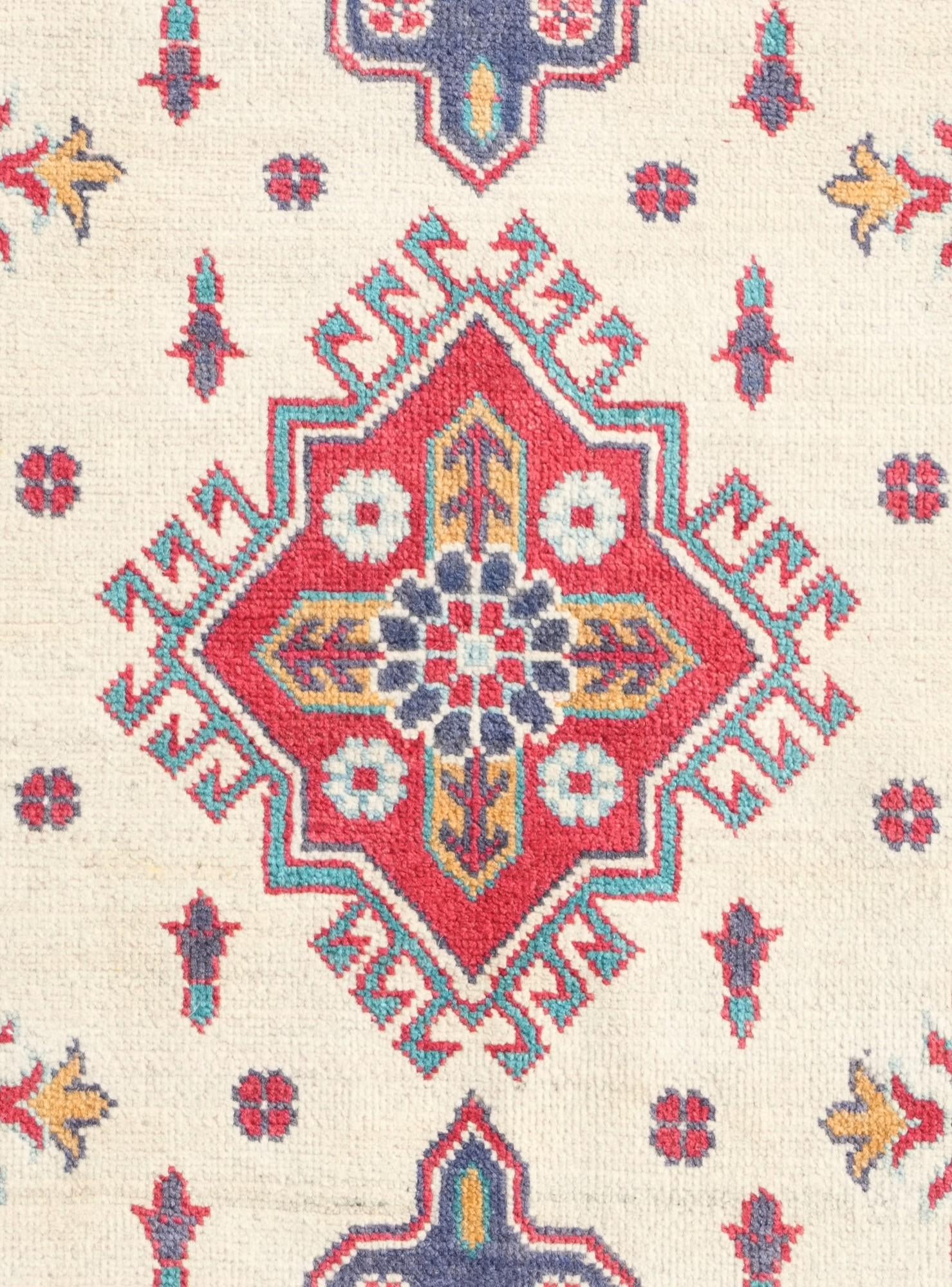 3' 3 x 4' 10 Hand Knotted Kazak Rug